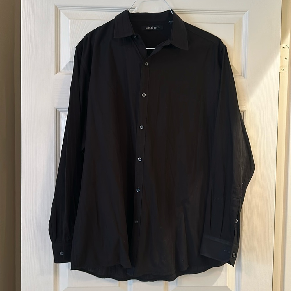 Axist Black Long Sleeve Button Down Dress Shirt